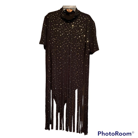 Plus Size Foil Dot Fringe
Bodysuit - BLACK NWT - Picture 5 of 5